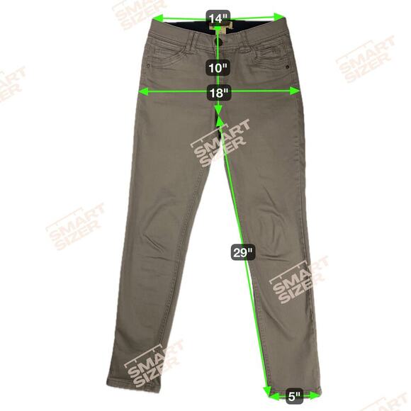 Democracy "Ab"solution Tummy Control Khaki Tan Mid Rise Skinny Jeans Size 6 - Picture 5 of 12